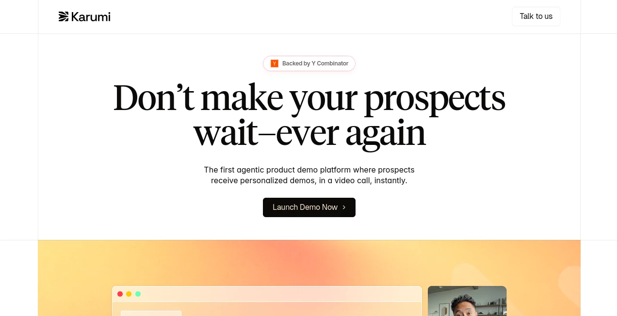 Screenshot of Karumi – An AI tool in the ,AI Sales Assistant ,AI Customer Service Assistant ,AI CRM Assistant ,AI Lead Generation  category, showcasing its interface and key features.