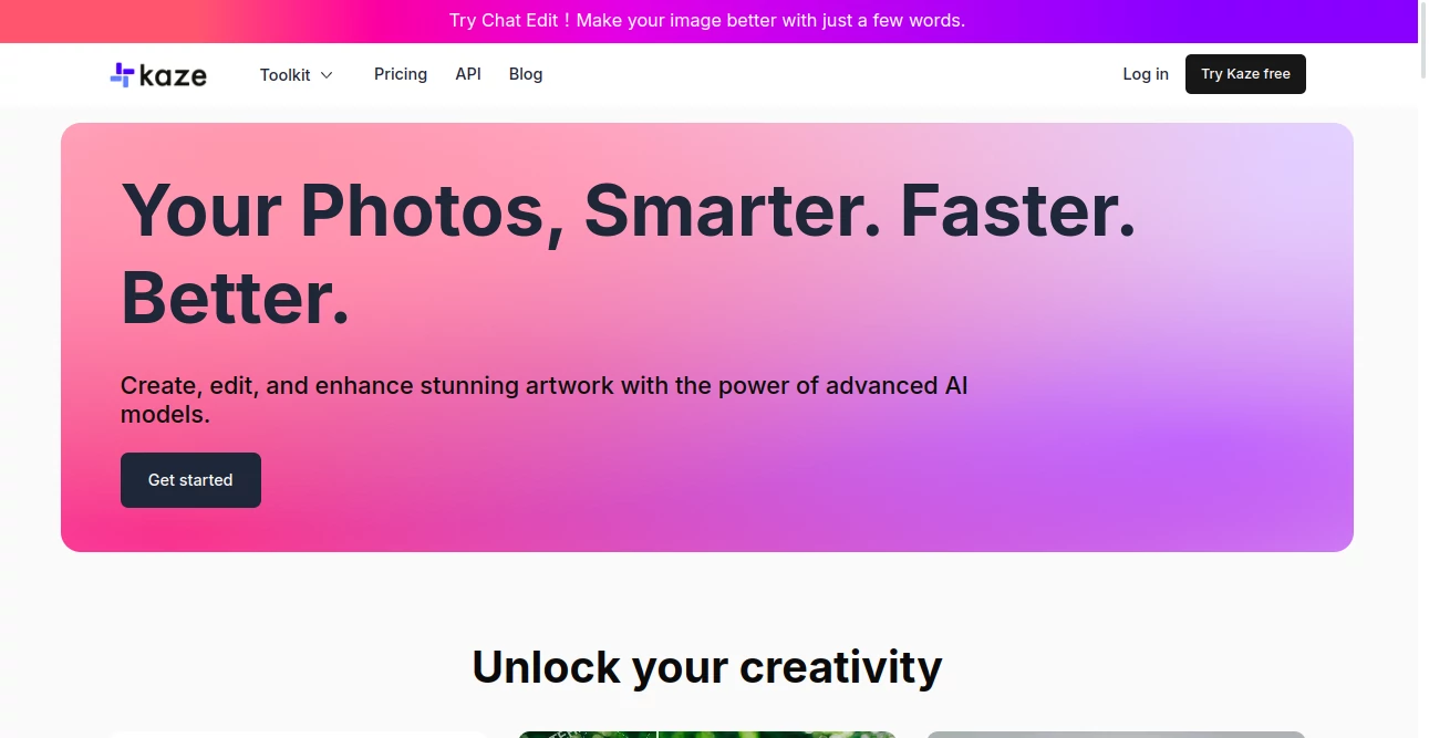 Screenshot of Kaze AI – An AI tool in the ,AI Workflow Management ,AI Design Assistant ,AI Productivity Tools ,AI Graphic Design  category, showcasing its interface and key features.