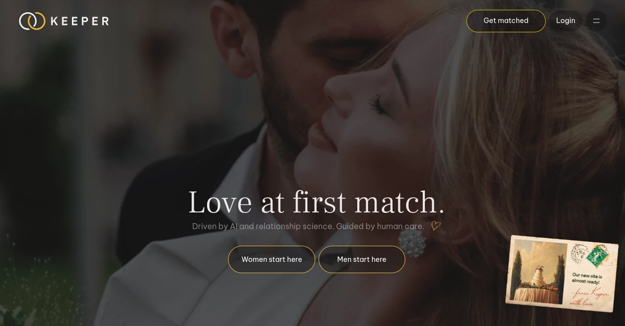 Screenshot of Keeper AI – An AI tool in the ,AI Dating Assistant  category, showcasing its interface and key features.