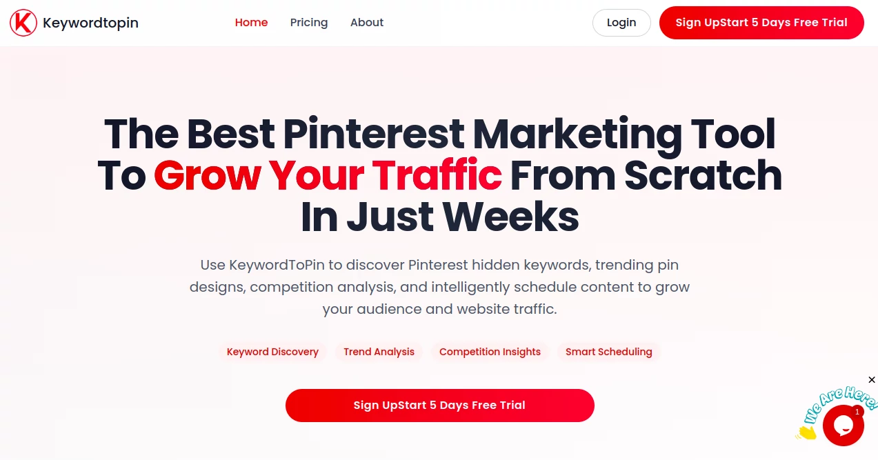 Screenshot of Keywordtopin – An AI tool in the ,AI Research Tool ,AI SEO Assistant ,AI Marketing Plan Generator ,AI Hashtag Assistant  category, showcasing its interface and key features.