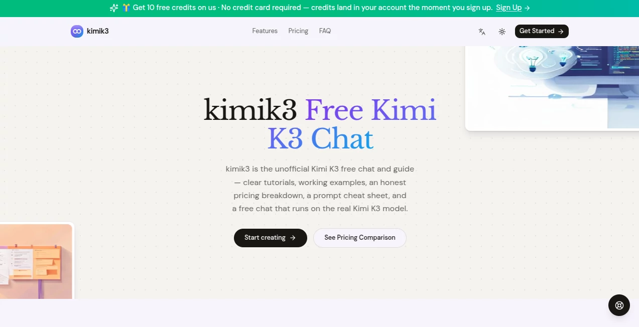 Screenshot of kimik3 – An AI tool in the ,AI Developer Tools ,AI Research Tool ,AI Chatbot ,Large Language Models (LLMs)  category, showcasing its interface and key features.