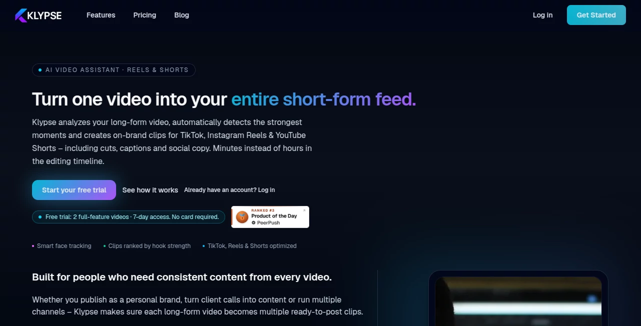 Screenshot of Klypse – An AI tool in the ,AI Productivity Tools ,AI Task Management ,AI Team Collaboration ,AI Workflow Management  category, showcasing its interface and key features.