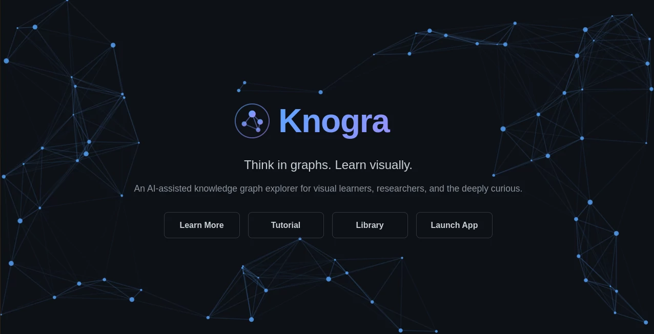 Screenshot of Knogra – An AI tool in the ,AI Knowledge Graph ,AI Knowledge Management ,AI Notes Assistant ,AI Mind Mapping  category, showcasing its interface and key features.