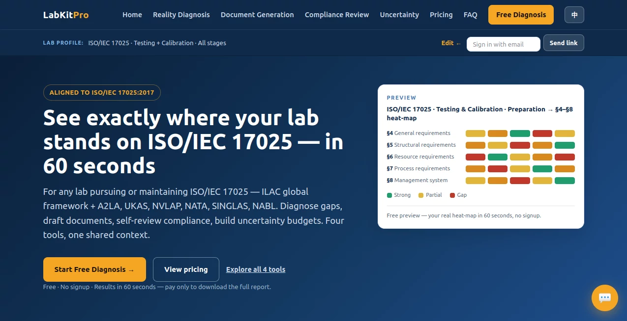 Screenshot of LabKitPro – An AI tool in the ,AI Documents Assistant ,AI Productivity Tools ,Productivity ,AI Workflow Management ,AI SOP  category, showcasing its interface and key features.