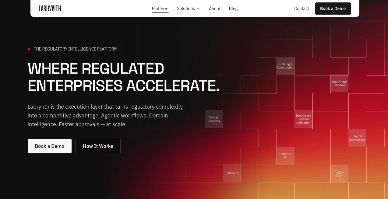 Screenshot of Labrynth – An AI tool in the ,AI Workflow Management ,AI Documents Assistant ,AI Contract Management ,AI Legal Assistant  category, showcasing its interface and key features.
