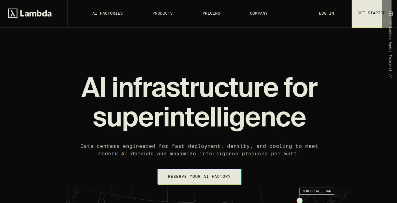Screenshot of Lambda – An AI tool in the ,AI API Design ,Large Language Models (LLMs) ,AI Developer Tools ,AI DevOps Assistant  category, showcasing its interface and key features.