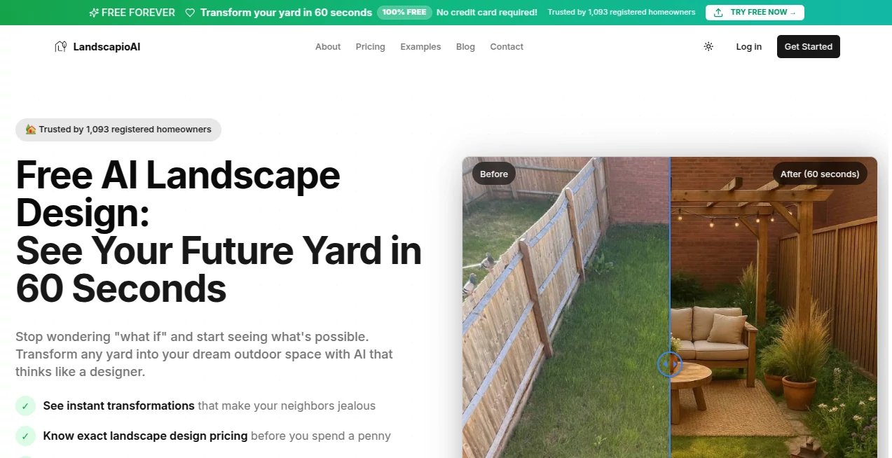 Screenshot of LandscapioAI – An AI tool in the ,AI Photo & Image Generator ,AI Landscape Generator  category, showcasing its interface and key features.