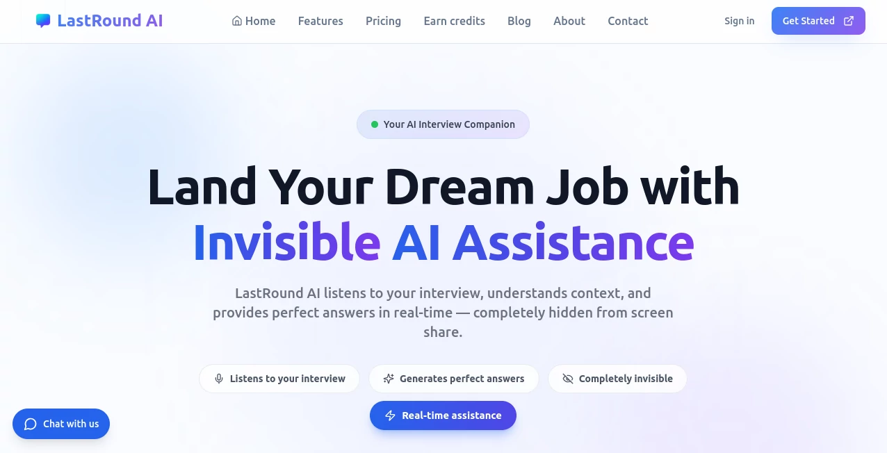 Screenshot of Lastround AI – An AI tool in the ,AI Coaching ,AI Interview Assistant ,AI Resume Builder  category, showcasing its interface and key features.