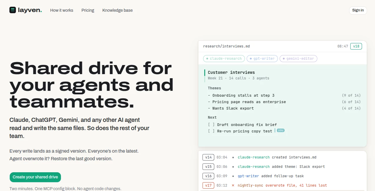 Screenshot of Layven – An AI tool in the ,AI Workflow Management ,AI API Design ,AI Developer Tools  category, showcasing its interface and key features.