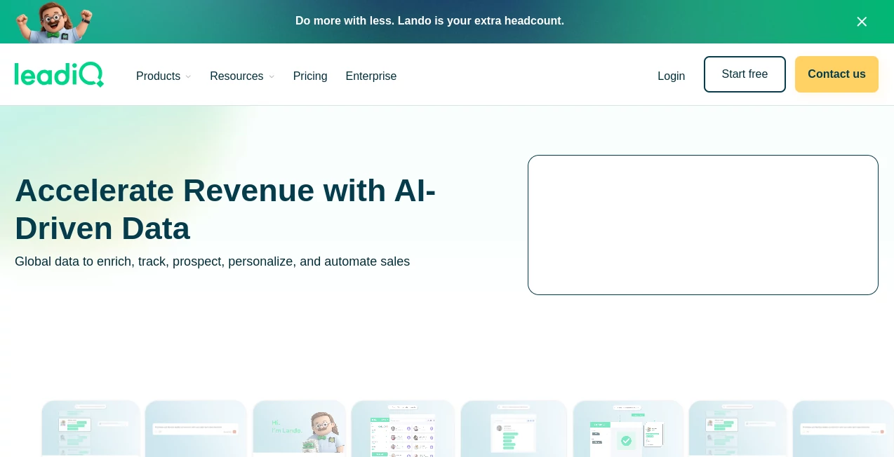 Screenshot of LeadIQ – An AI tool in the ,AI Sales Assistant ,AI CRM Assistant ,AI Lead Generation ,Business  category, showcasing its interface and key features.