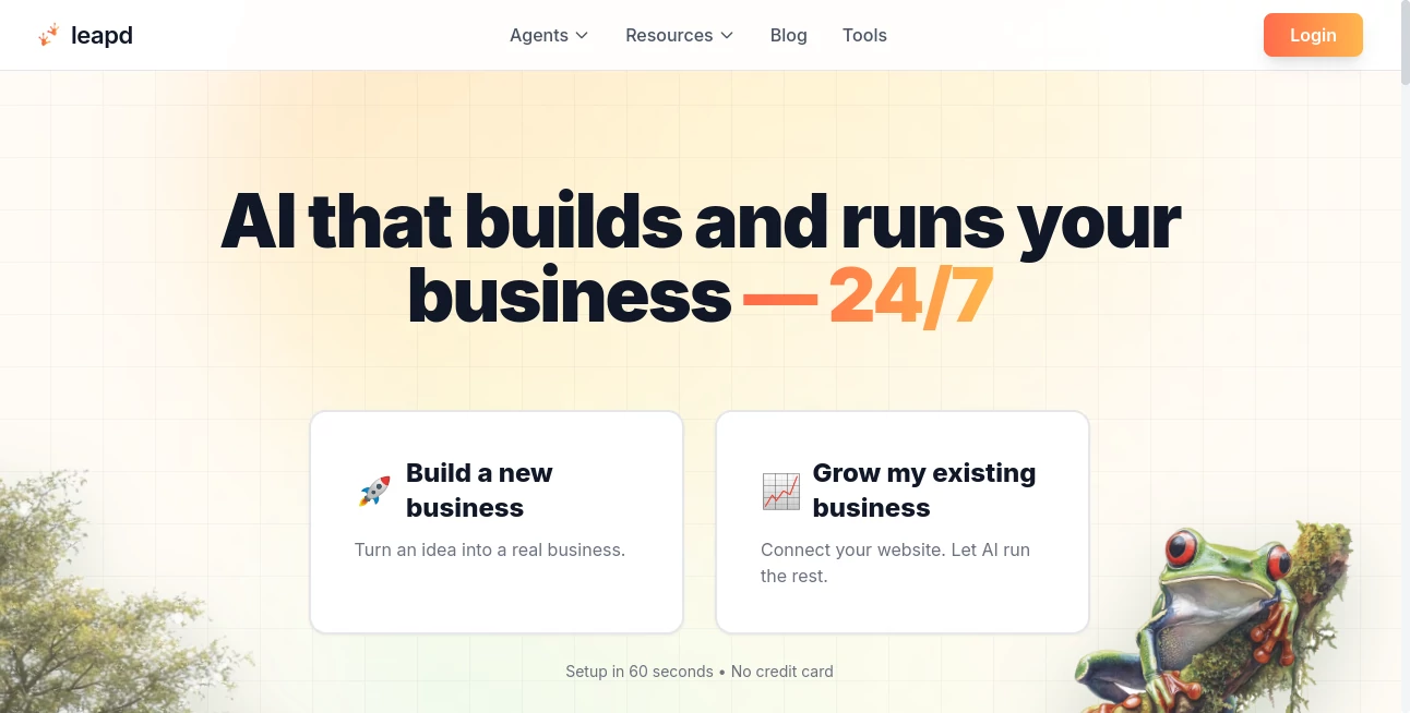 Screenshot of leapd – An AI tool in the ,AI Business Ideas Generator ,AI Lead Generation ,Business ,Marketing  category, showcasing its interface and key features.