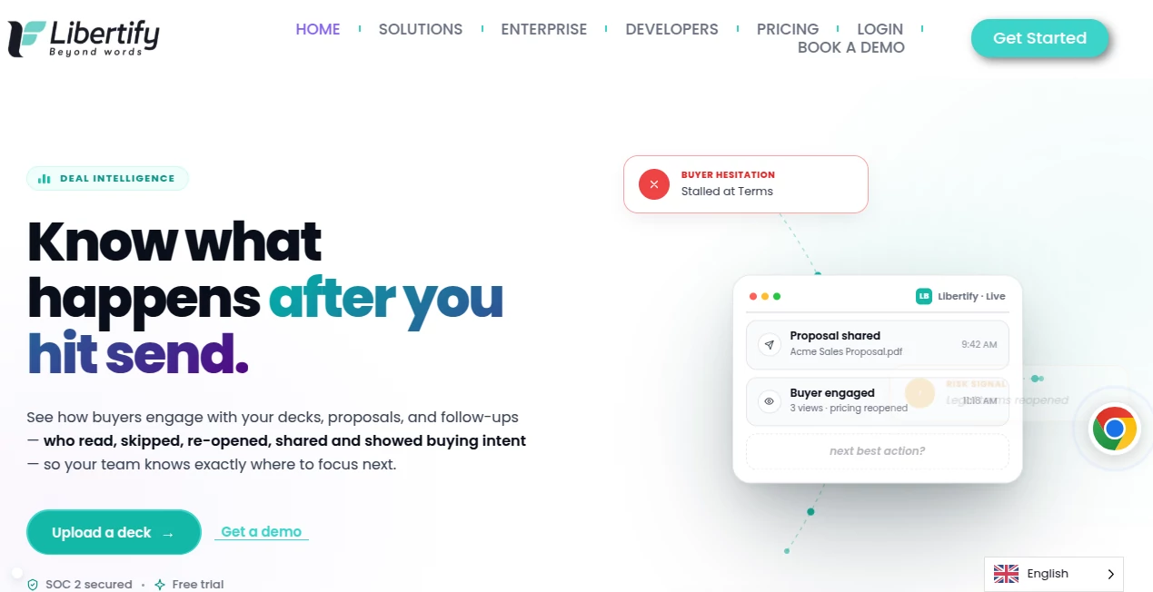 Screenshot of Libertify – An AI tool in the ,AI Documents Assistant ,AI Marketing Plan Generator ,AI Video Generator ,AI Presentation Generator  category, showcasing its interface and key features.