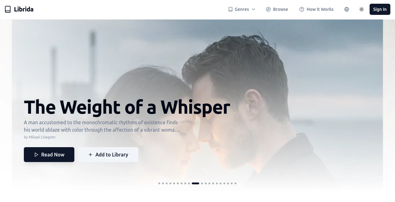 Screenshot of Librida – An AI tool in the ,AI Story Writing ,AI Book Writing ,AI Writing Assistants ,AI Content Generator  category, showcasing its interface and key features.