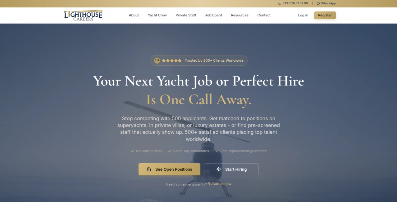 Screenshot of Lighthouse Careers – An AI tool in the ,AI Interview Assistant ,AI Recruiting ,AI Resume Builder  category, showcasing its interface and key features.