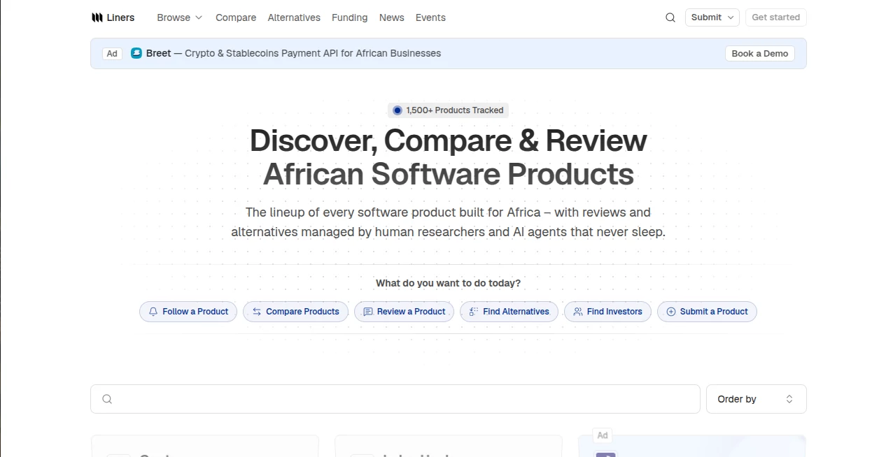 Screenshot of Liners Africa – An AI tool in the ,AI Tools Directory  category, showcasing its interface and key features.