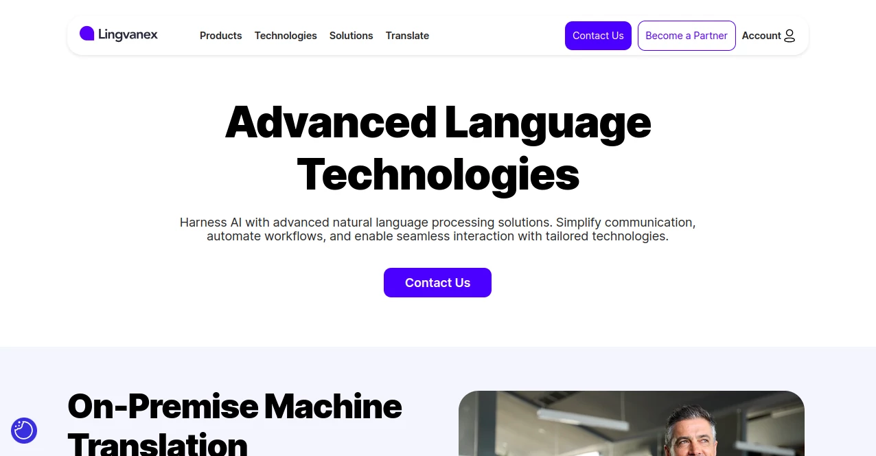 Screenshot of Lingvanex – An AI tool in the ,AI Translate ,AI Productivity Tools ,AI Education Assistant ,AI Speech Recognition  category, showcasing its interface and key features.