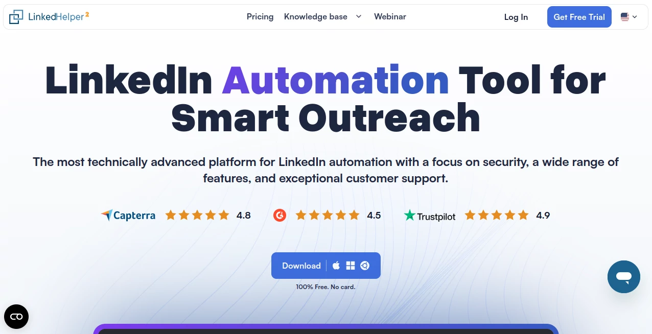 Screenshot of LinkedHelper – An AI tool in the ,AI Lead Generation ,AI Sales Assistant ,AI CRM Assistant ,AI Marketing Plan Generator  category, showcasing its interface and key features.