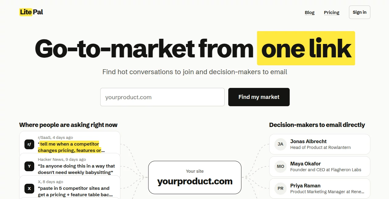 Screenshot of LitePal – An AI tool in the ,Marketing ,AI Sales Assistant ,AI Email Marketing  category, showcasing its interface and key features.
