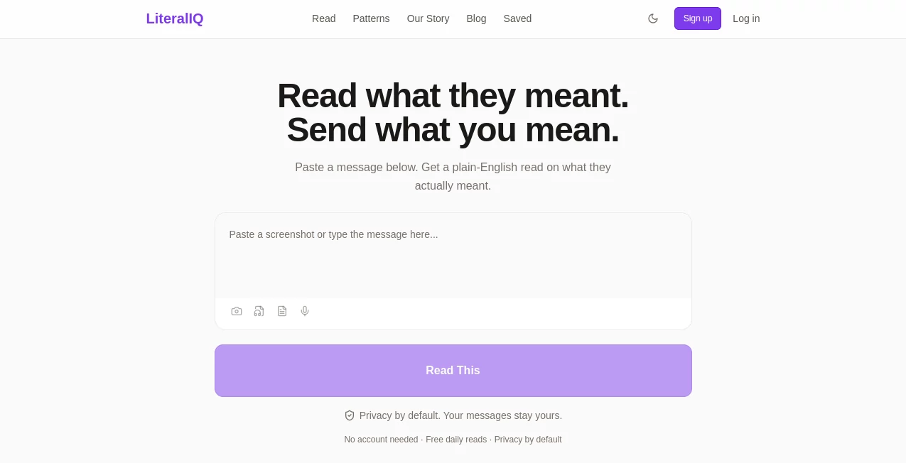 Screenshot of LiteralIQ – An AI tool in the ,AI Blog Writer ,AI Content Generator ,AI SEO Assistant ,AI Writing Assistants  category, showcasing its interface and key features.