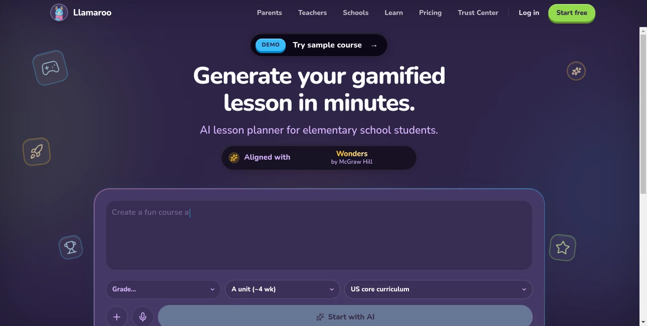 Screenshot of Llamaroo – An AI tool in the ,AI Tutorial ,AI Course ,AI Education Assistant  category, showcasing its interface and key features.
