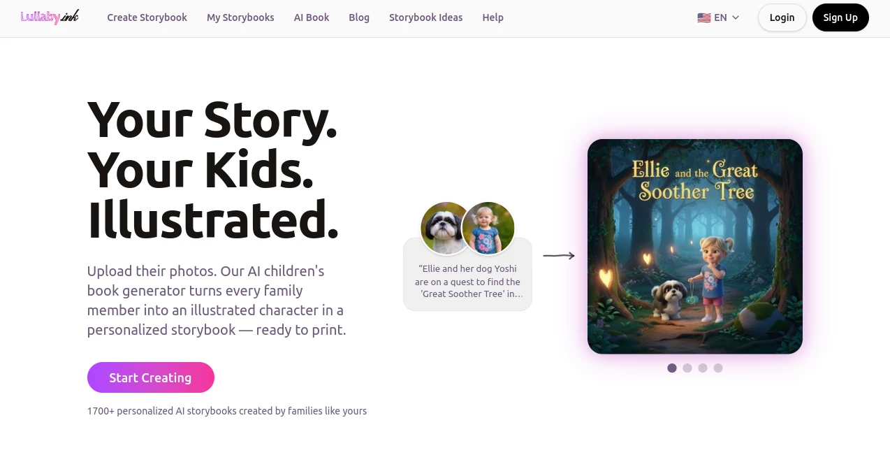 Screenshot of Lullaby – An AI tool in the ,AI Story Writing ,AI Creative Writing ,AI Fun Tools ,AI Education Assistant  category, showcasing its interface and key features.