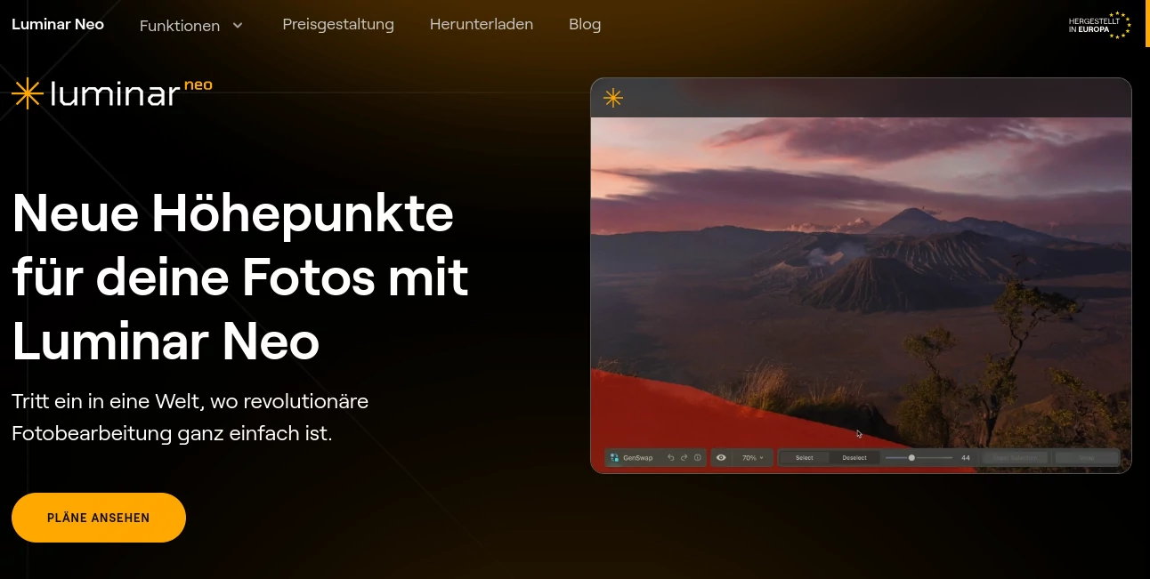 Screenshot of Luminar Neo – An AI tool in the ,Photo & Image Editor ,AI Photo Enhancer ,AI Image to Image ,AI Art Generator  category, showcasing its interface and key features.