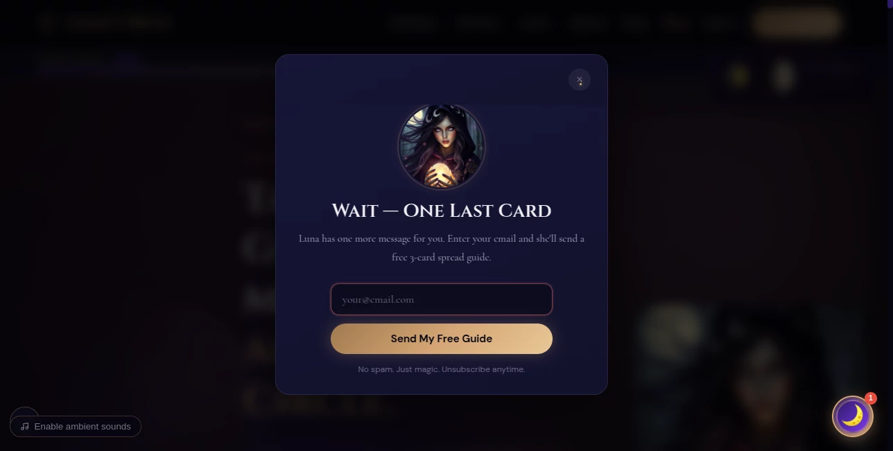 Screenshot of Luna's Circle – An AI tool in the ,AI Life Assistant ,AI Fun Tools  category, showcasing its interface and key features.