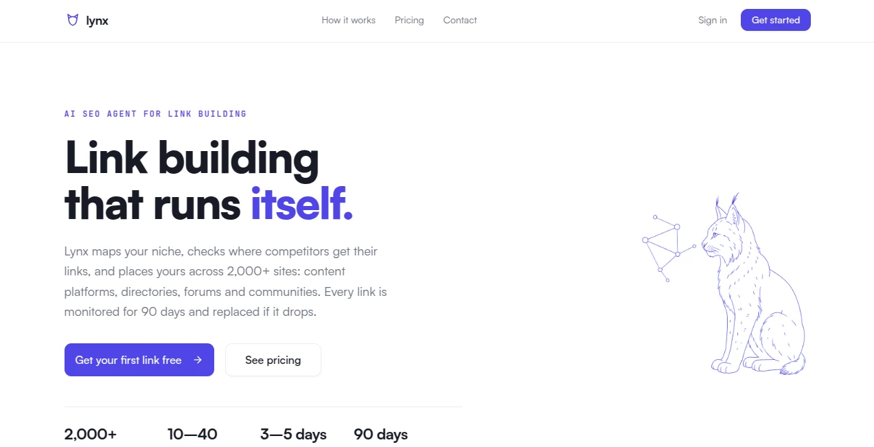 Screenshot of Lynx – An AI tool in the ,AI Landing Page Builder ,AI Website Builder ,AI No-Code & Low-Code ,AI Developer Tools  category, showcasing its interface and key features.