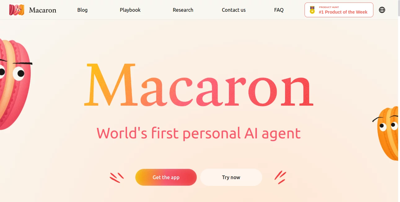 Screenshot of MacaronAIPersonalAgent – An AI tool in the ,AI Life Assistant ,AI Homework Helper ,AI Coaching ,AI Productivity Tools  category, showcasing its interface and key features.