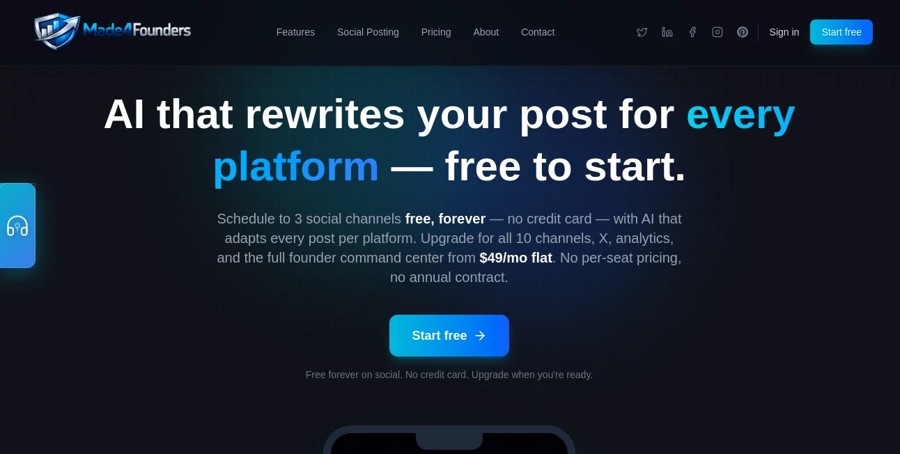 Screenshot of Made4Founders – An AI tool in the ,AI Business Ideas Generator ,AI Consulting Assistant ,AI Productivity Tools ,AI Project Management  category, showcasing its interface and key features.