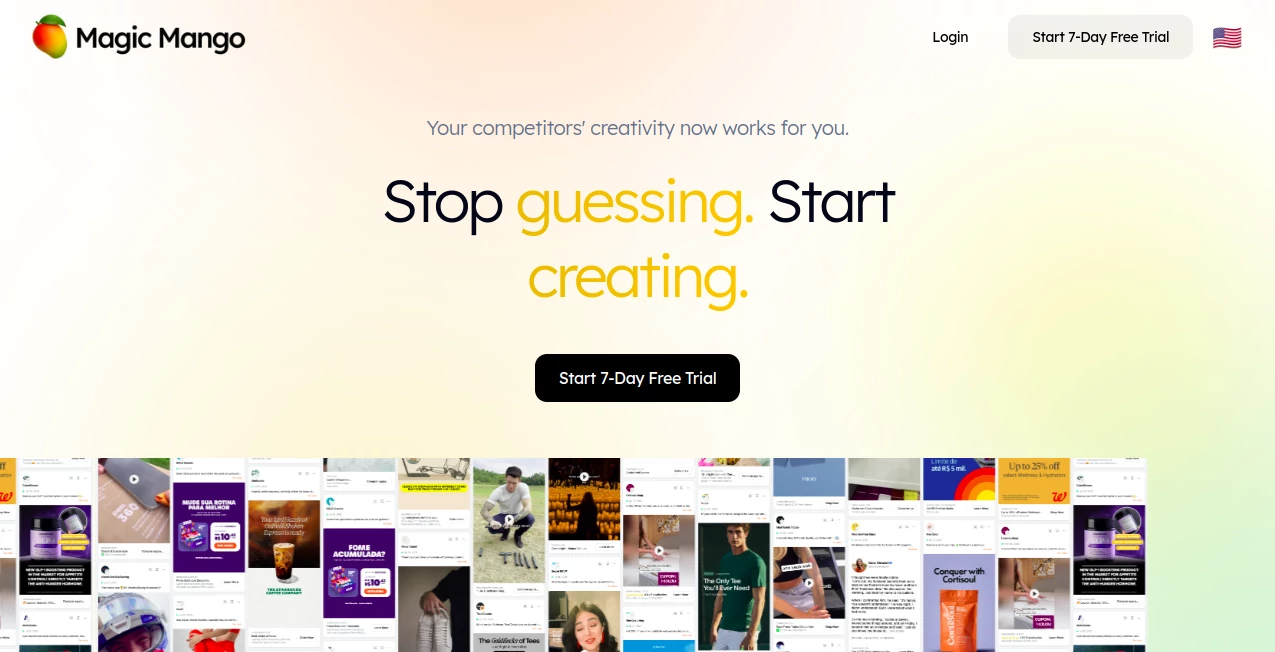 Screenshot of Magic Mango – An AI tool in the ,AI Ad Generator ,AI Content Generator ,AI Research Tool ,AI Marketing Plan Generator  category, showcasing its interface and key features.