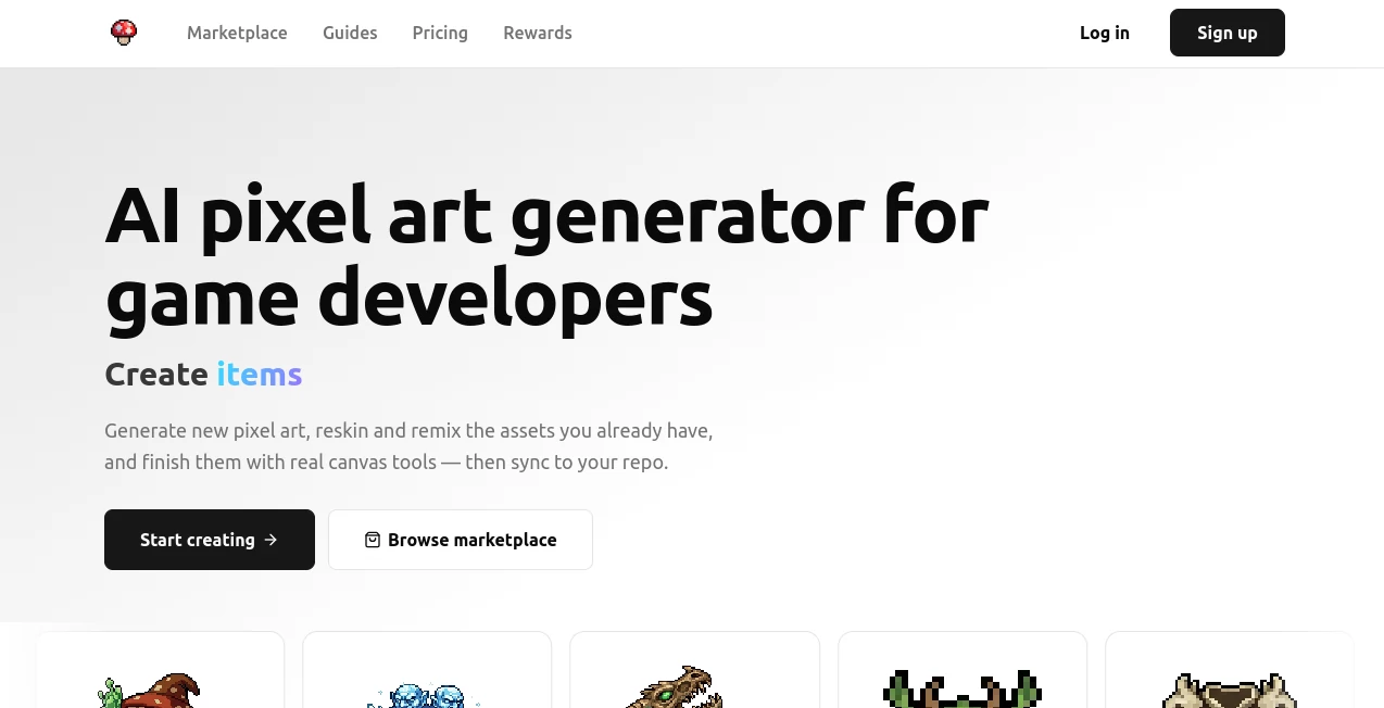 Screenshot of MagicPixel – An AI tool in the ,AI Pixel Art ,AI Illustration Generator ,AI Graphic Design ,AI Game  category, showcasing its interface and key features.
