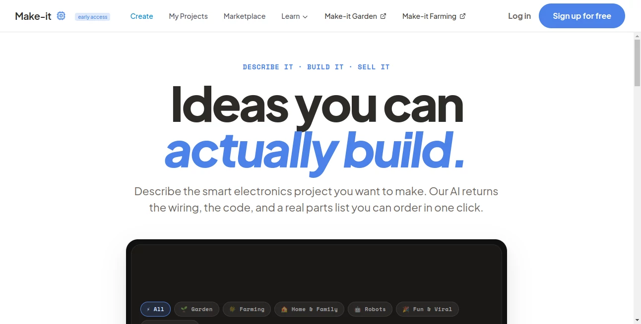 Screenshot of Make-It – An AI tool in the ,AI No-Code & Low-Code ,AI Code Generator ,AI Developer Tools ,AI App Builder  category, showcasing its interface and key features.