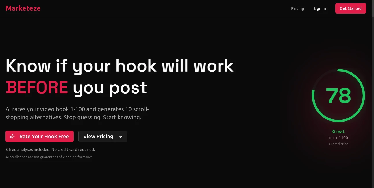 Screenshot of Marketeze – An AI tool in the ,AI Ad Generator ,AI Content Generator ,AI Social Media Assistant ,AI Marketing Plan Generator  category, showcasing its interface and key features.