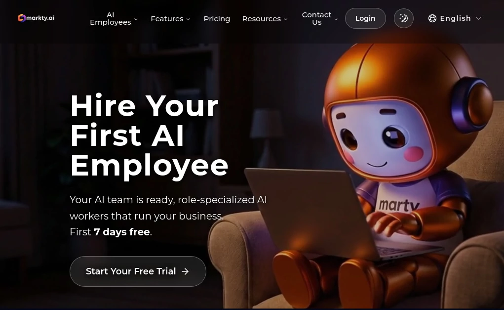 Screenshot of Markty – An AI tool in the ,AI Social Media Assistant ,AI Marketing Plan Generator ,AI Digital Marketing Generator ,AI Email Marketing  category, showcasing its interface and key features.