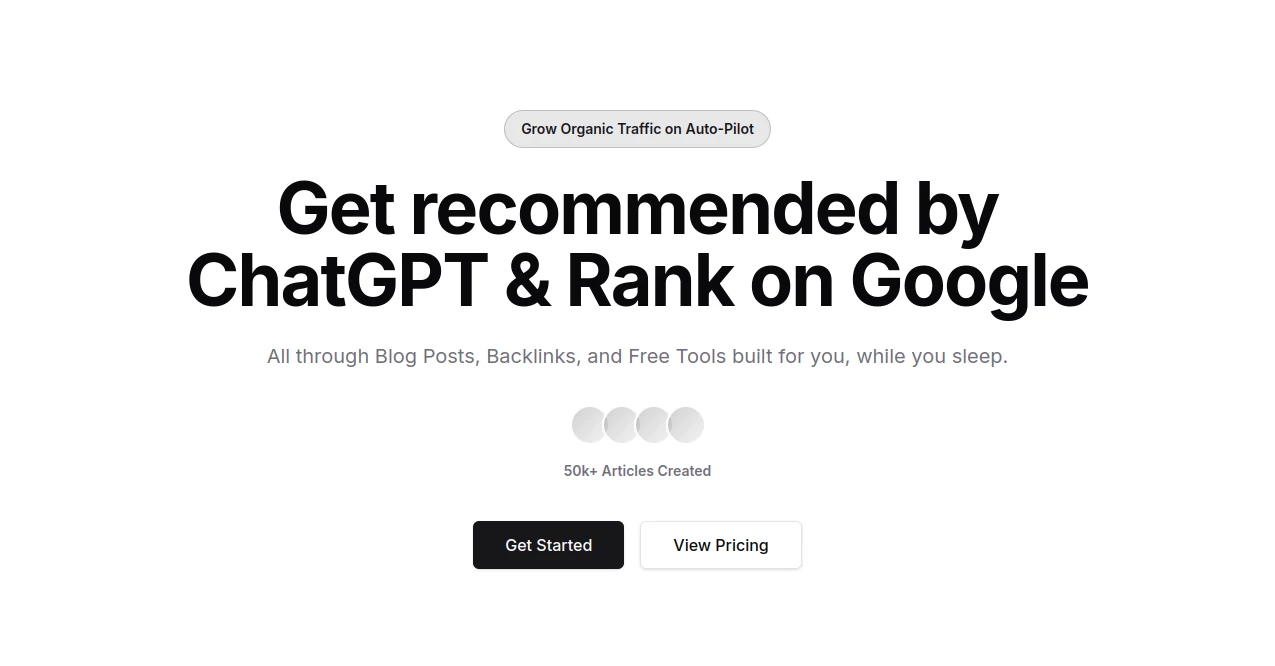 Screenshot of Maxrankr – An AI tool in the ,AI Blog Writer ,AI Content Generator ,AI SEO Assistant ,AI Marketing Plan Generator  category, showcasing its interface and key features.