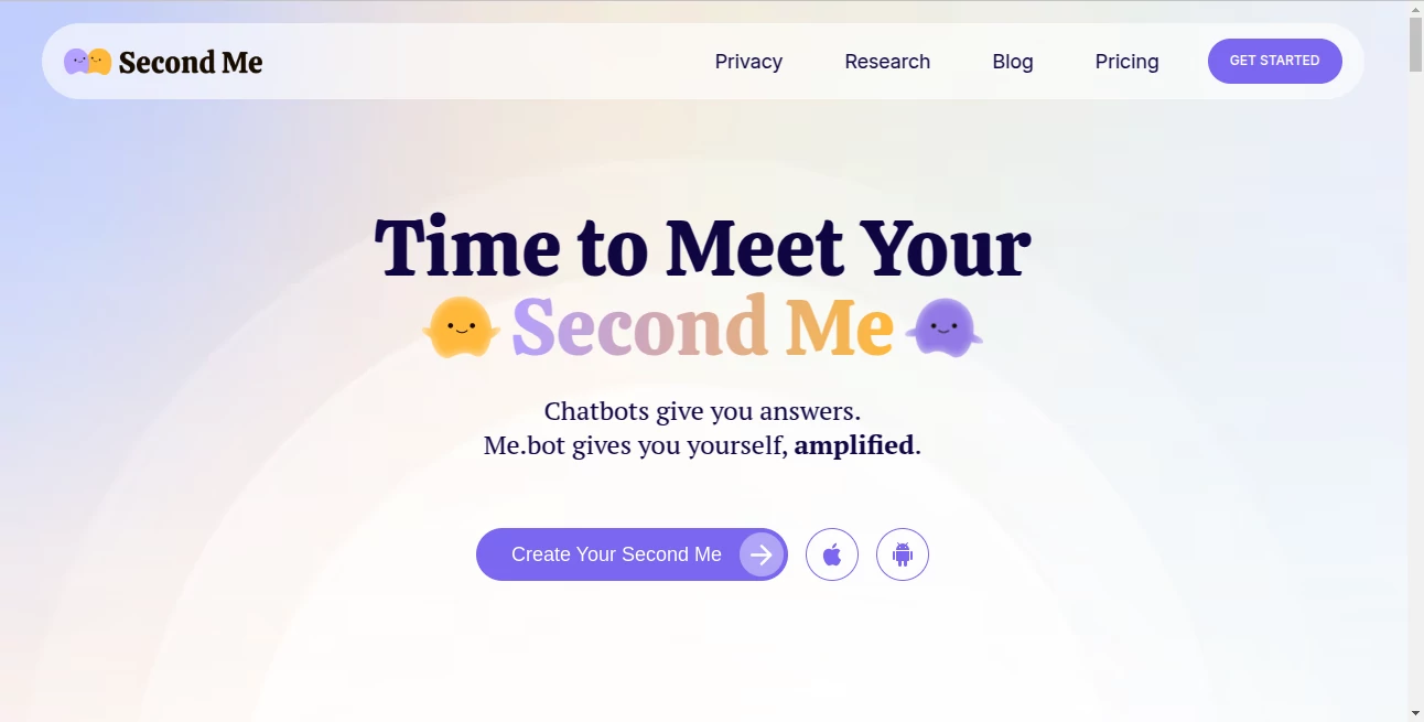 Screenshot of Second Me – An AI tool in the ,AI Life Assistant ,AI Notes Assistant ,AI Productivity Tools ,AI Voice Assistants  category, showcasing its interface and key features.