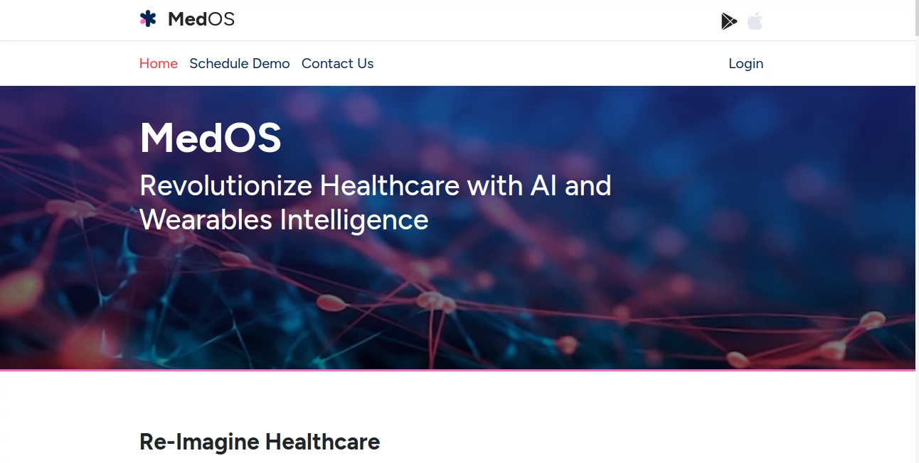 Screenshot of MedOS – An AI tool in the ,AI Customer Service Assistant ,AI Healthcare ,AI Workflow Management ,AI Scheduling  category, showcasing its interface and key features.