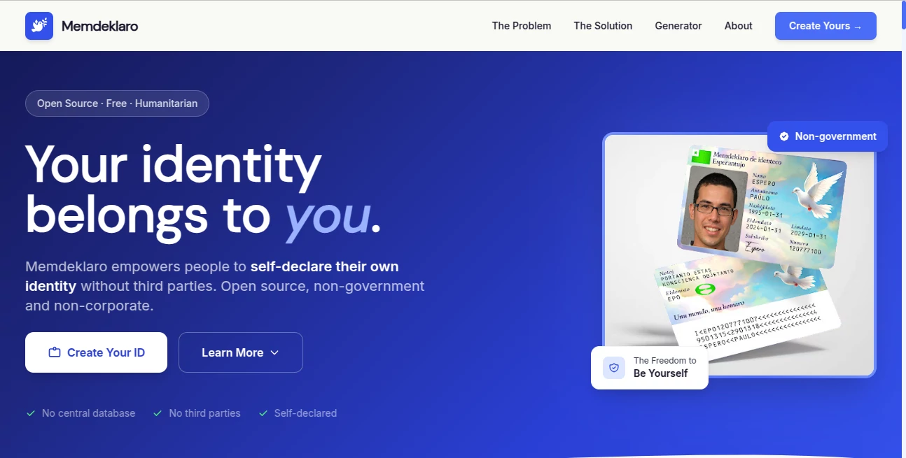 Screenshot of Memdeklaro – An AI tool in the ,Web3  category, showcasing its interface and key features.
