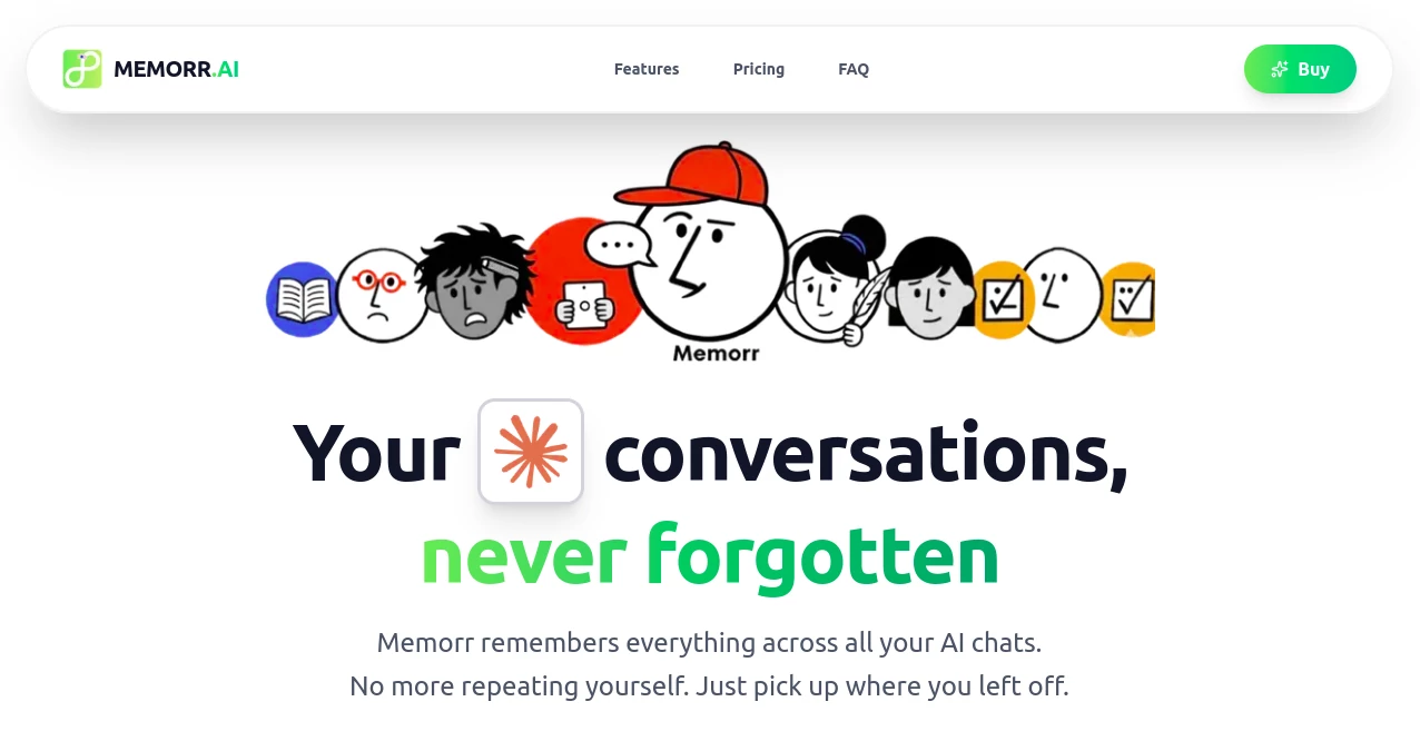 Screenshot of MEMORR.AI – An AI tool in the ,AI Chatbot ,AI Knowledge Management ,AI Productivity Tools ,AI Notes Assistant  category, showcasing its interface and key features.