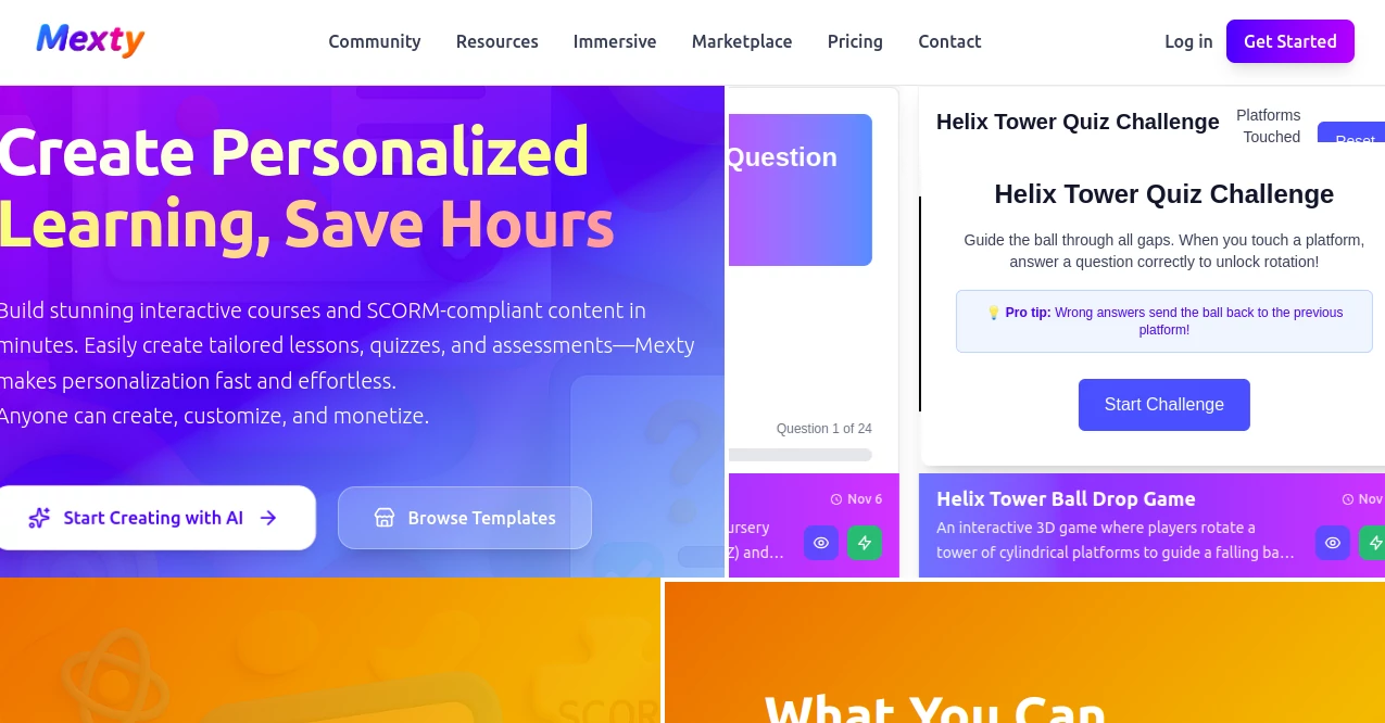 Screenshot of Mexty AI – An AI tool in the ,AI Tutorial ,AI Course ,AI Quizzes ,AI Education Assistant  category, showcasing its interface and key features.