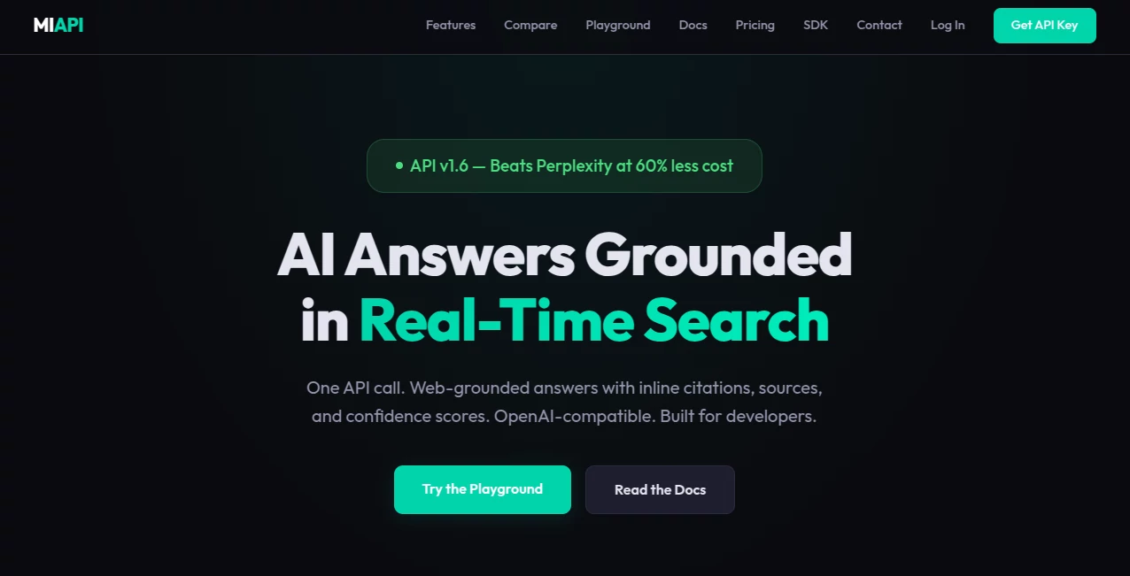 Screenshot of Miapi – An AI tool in the ,AI No-Code & Low-Code ,Code & IT ,AI Developer Tools  category, showcasing its interface and key features.