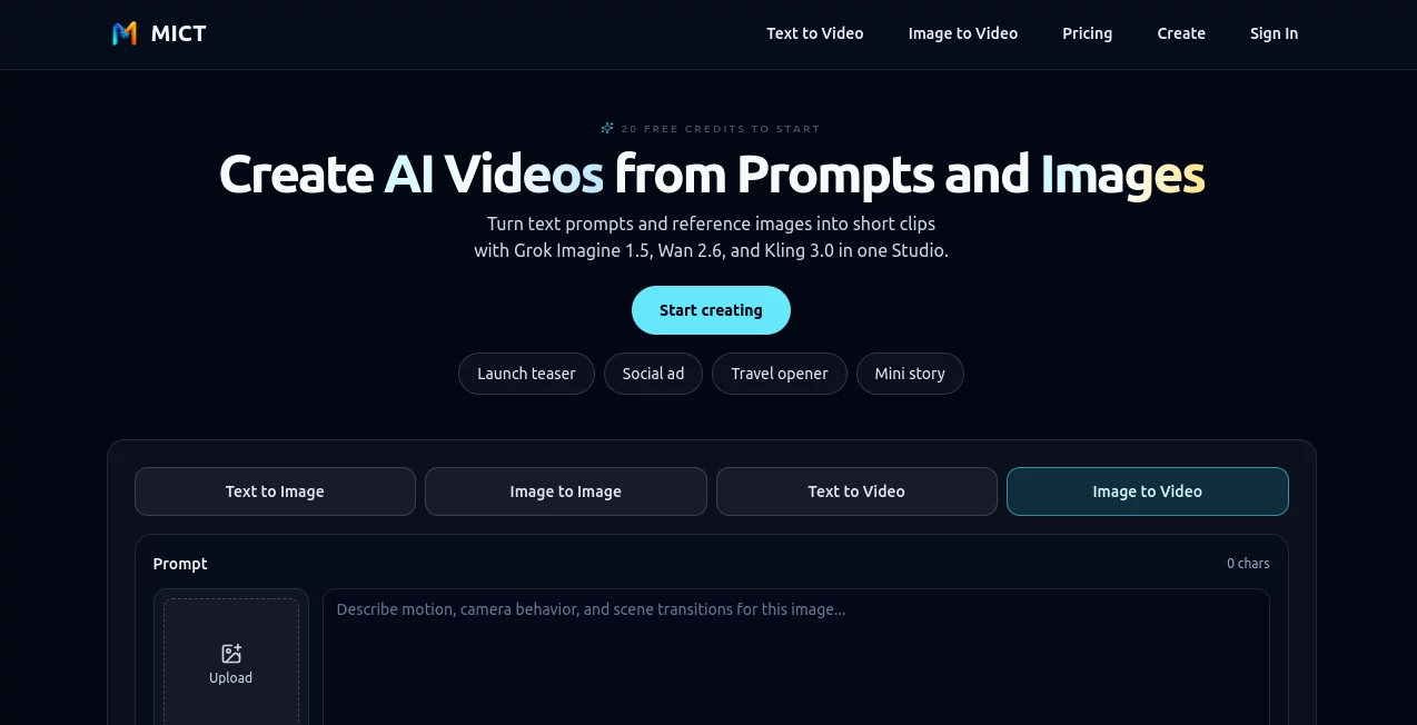 Screenshot of MICT – An AI tool in the ,AI Workflow Management ,AI Productivity Tools ,Other  category, showcasing its interface and key features.