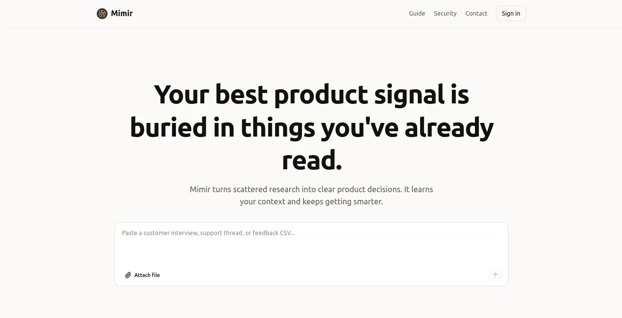 Screenshot of Mimir – An AI tool in the ,AI Website Builder ,AI No-Code & Low-Code ,AI App Builder ,Code & IT  category, showcasing its interface and key features.