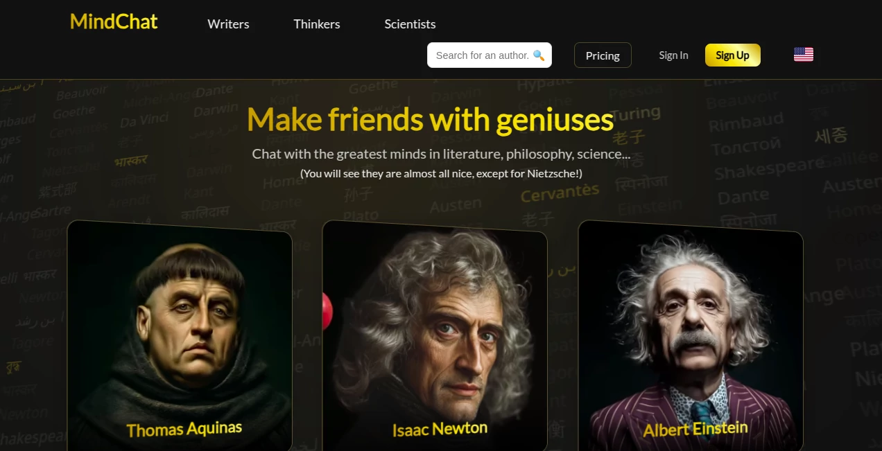 Screenshot of MindChat – An AI tool in the ,AI Chatbot ,AI Education Assistant ,AI Coaching ,AI Knowledge Base  category, showcasing its interface and key features.