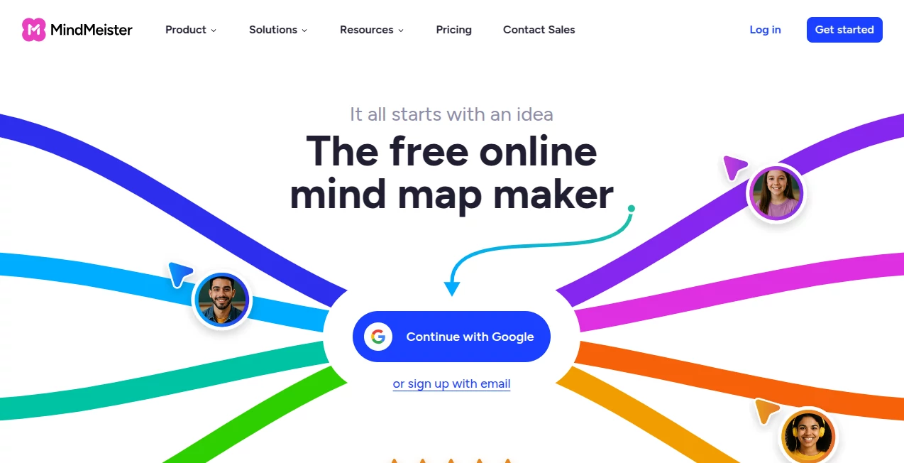 Screenshot of MindMeister – An AI tool in the ,AI Knowledge Management ,AI Productivity Tools ,AI Team Collaboration ,AI Mind Mapping  category, showcasing its interface and key features.
