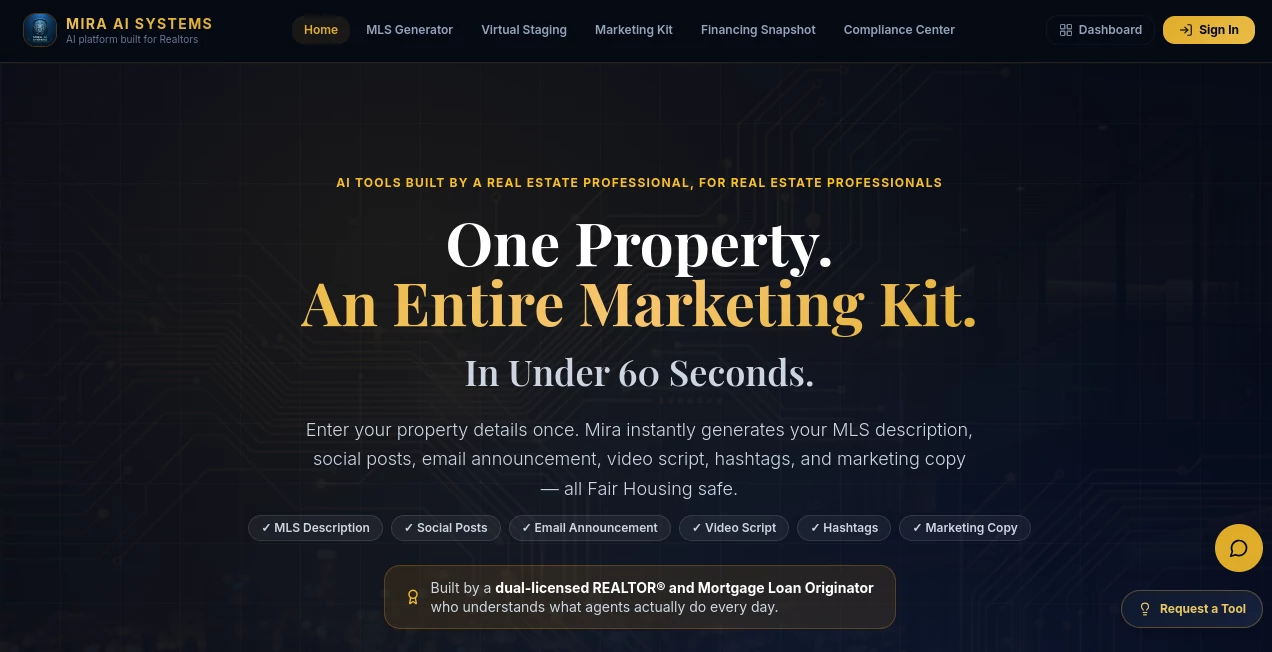 Screenshot of Mira AI Systems – An AI tool in the ,AI Social Media Assistant ,AI Email Assistant ,Business ,Marketing  category, showcasing its interface and key features.