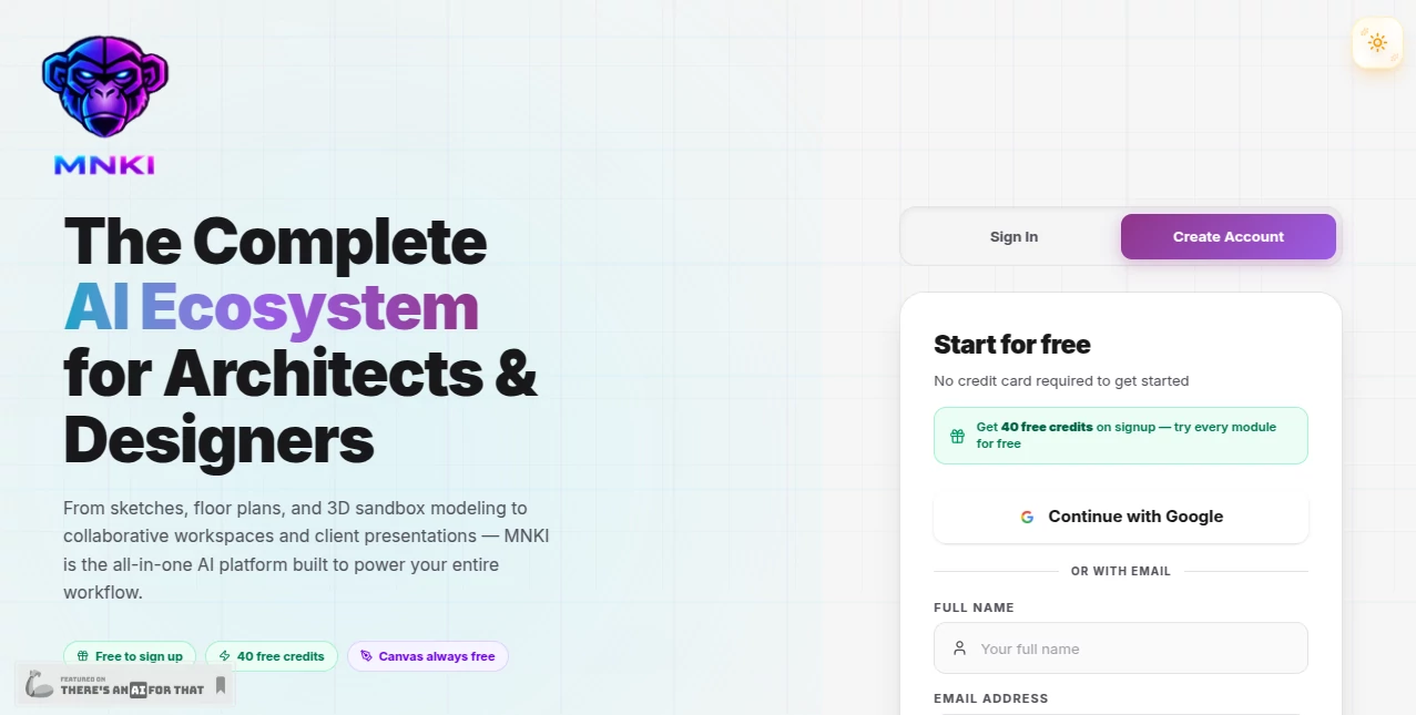 Screenshot of MNKI AI – An AI tool in the ,AI Business Ideas Generator ,AI Consulting Assistant ,AI Productivity Tools ,AI Workflow Management  category, showcasing its interface and key features.