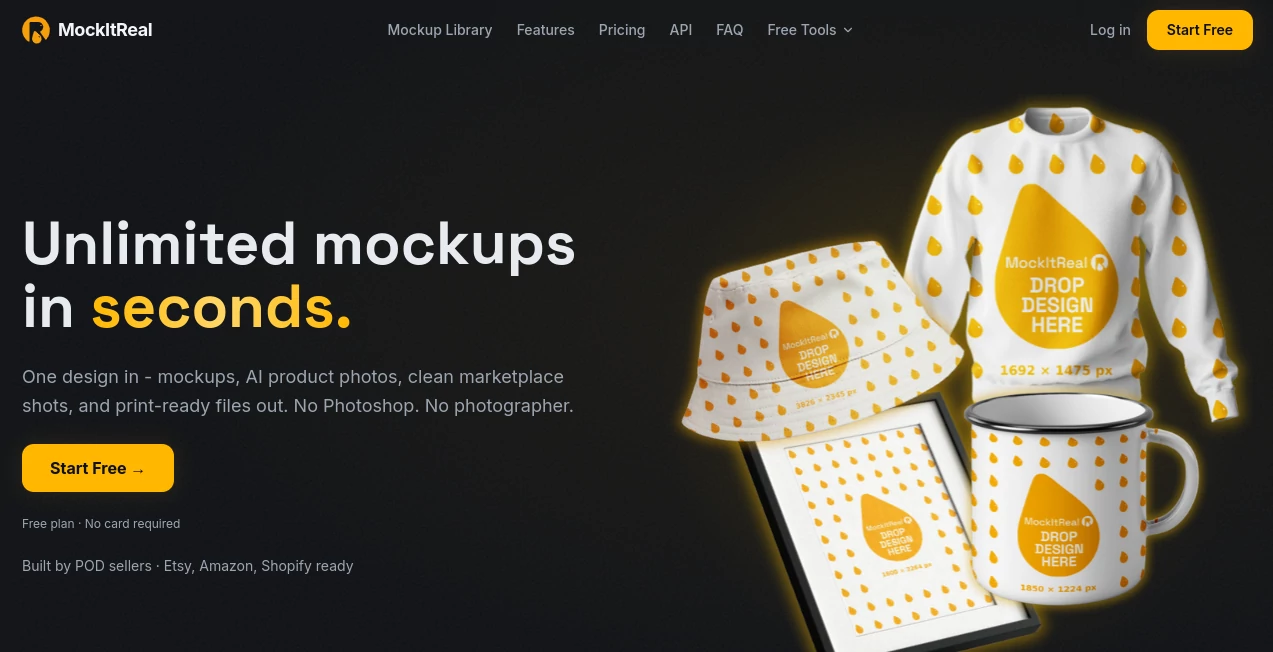 Screenshot of MockItReal – An AI tool in the ,AI Photo & Image Generator ,Photo & Image Editor ,AI Background Remover ,AI Photography  category, showcasing its interface and key features.