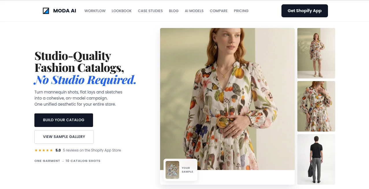 Screenshot of MODA AI – An AI tool in the ,AI Content Generator ,AI Design Generator ,AI Productivity Tools  category, showcasing its interface and key features.